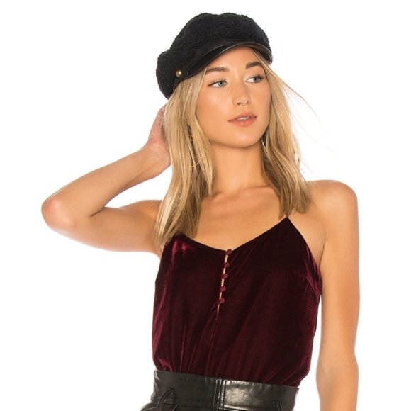L'Academie Tops - Revolve L'Academie Velvet Cami Blouse Top Button Front Red Size  Small
